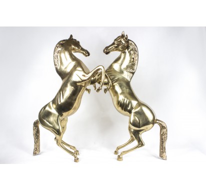 Large Gold Horses